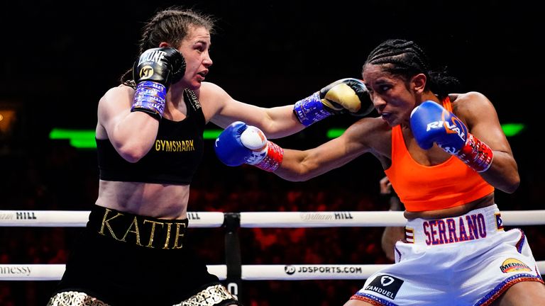 Due to Amanda Serrano's injury, the rematch with Katie Taylor was postponed