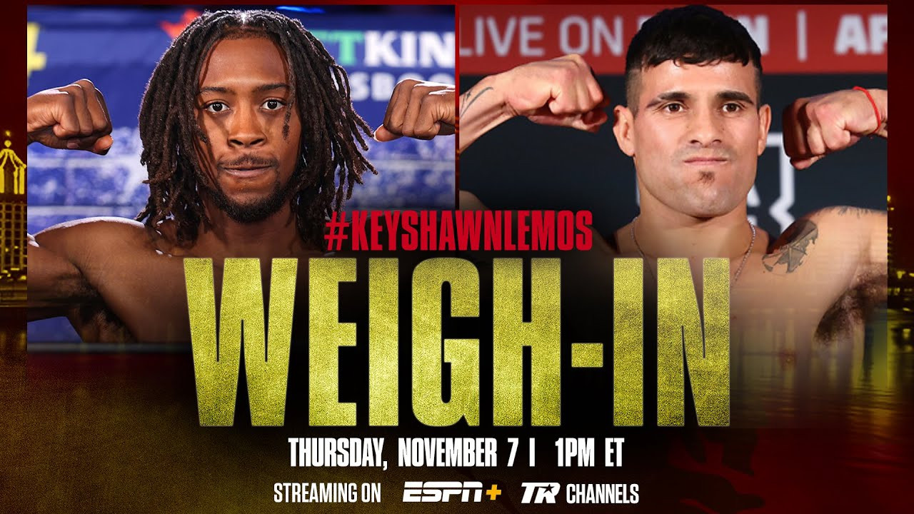 Davis vs. Lemos weigh-in now!