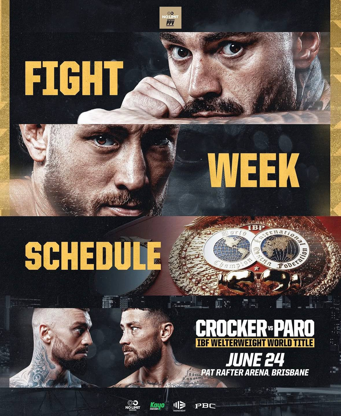 Crocker vs. Paro fight week begins in Brisbane 👊