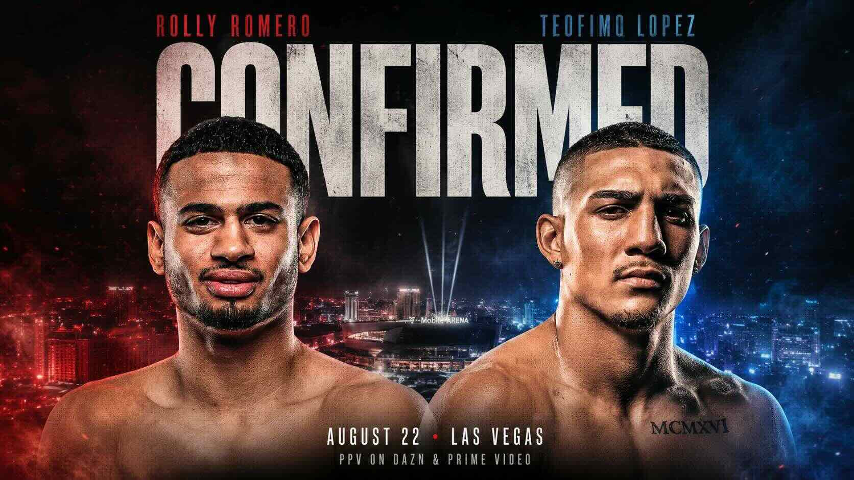 Rolly Romero vs. Teofimo Lopez on August 22 In Las Vegas