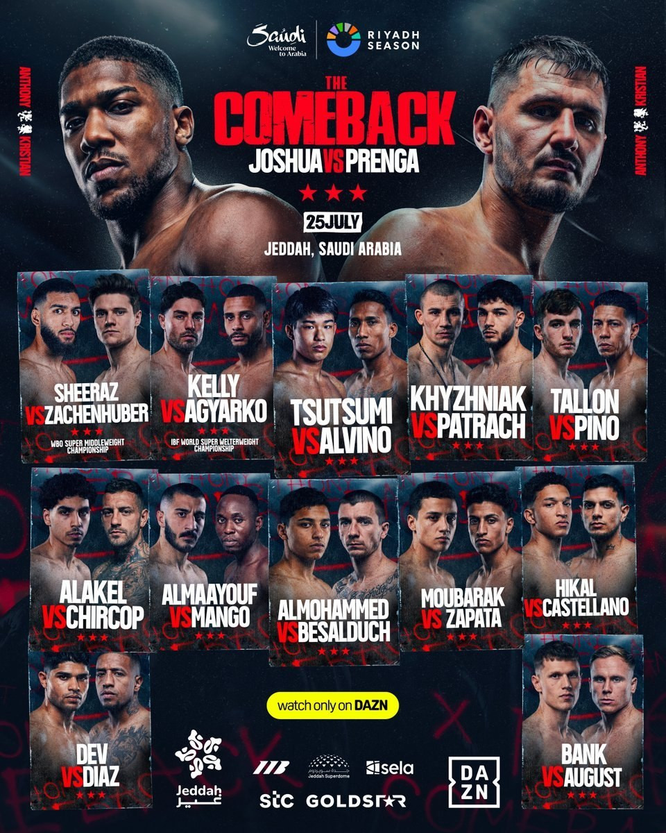 Joshua vs. Prenga full card is here!