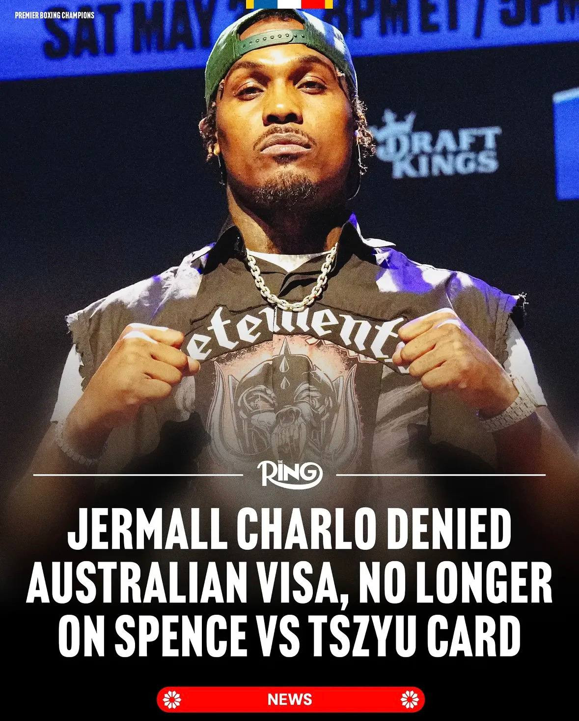 Jermall Charlo out of Australia return
