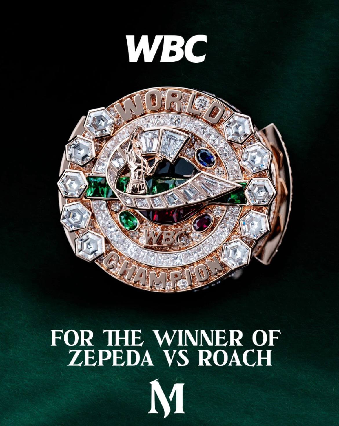 Zepeda vs. Roach winner to receive custom WBC ring