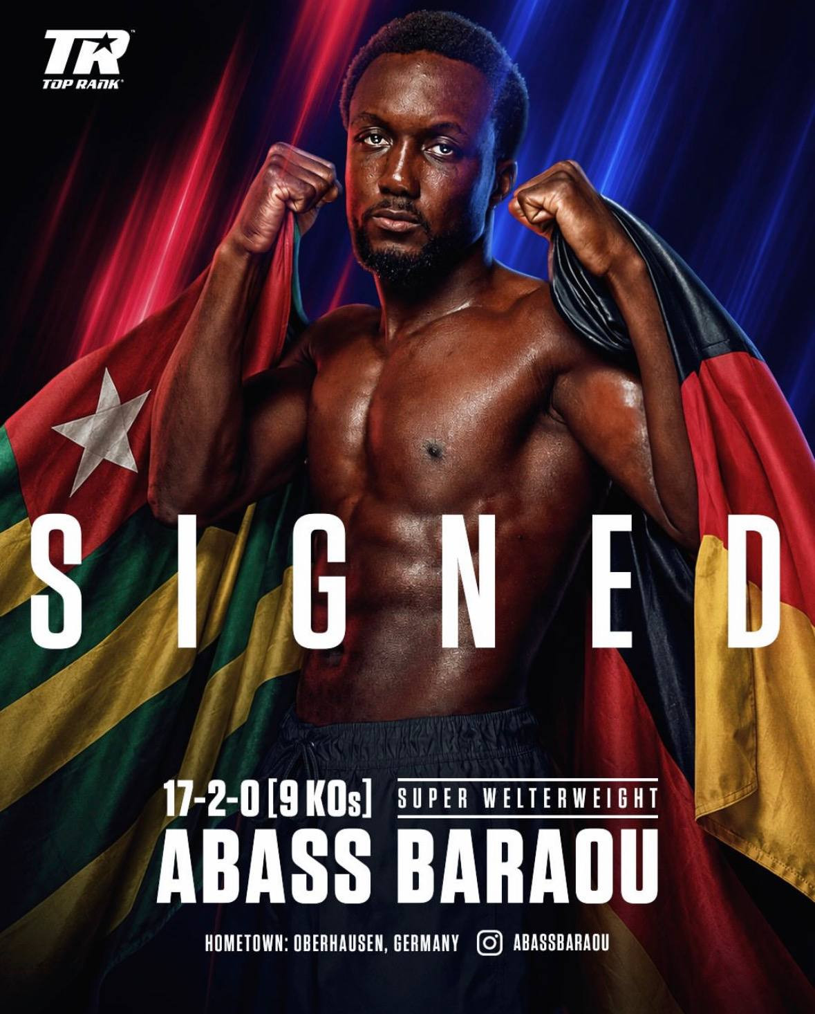 Abass Baraou signs with Top Rank