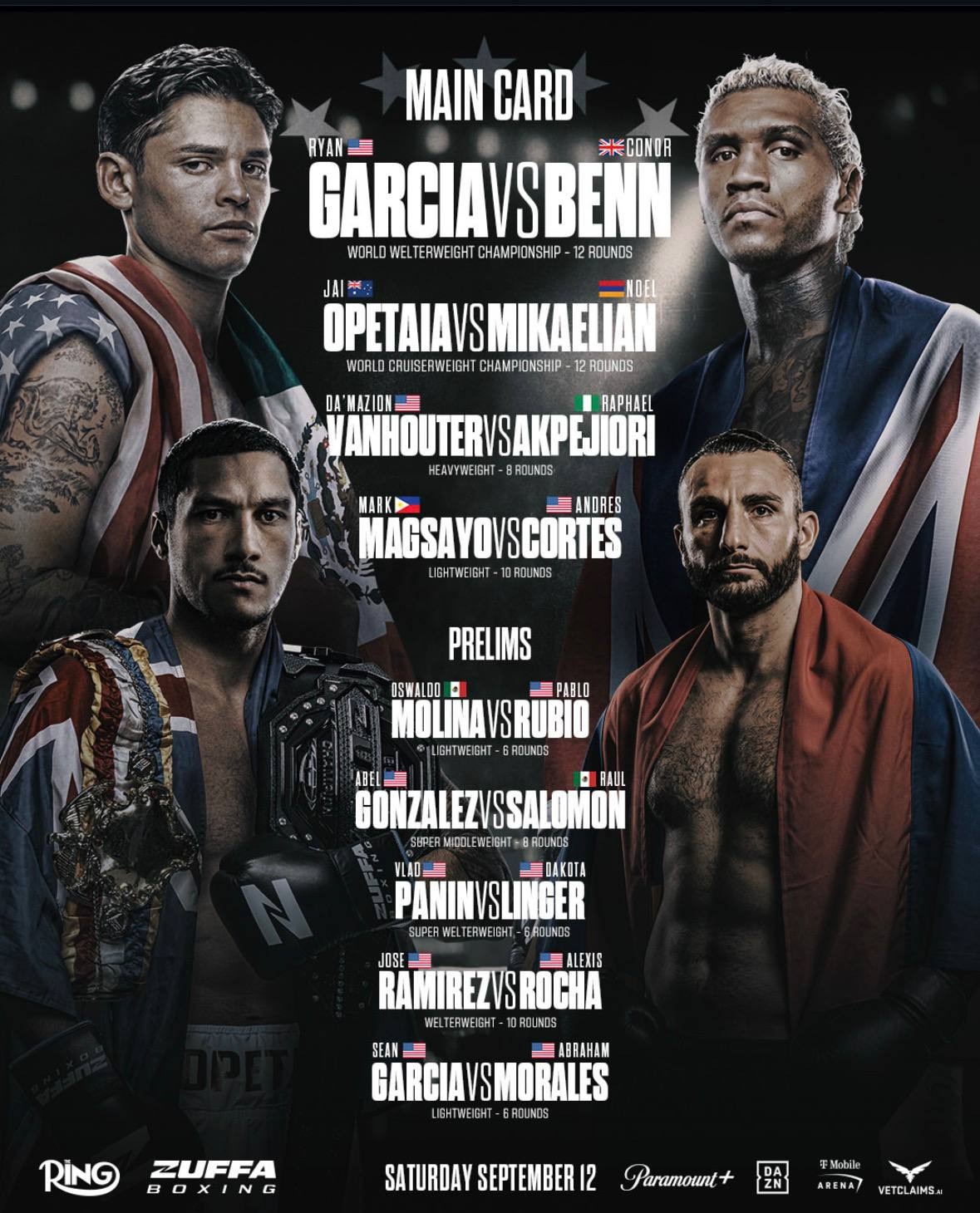 Garcia vs. Benn full card confirmed for September 12